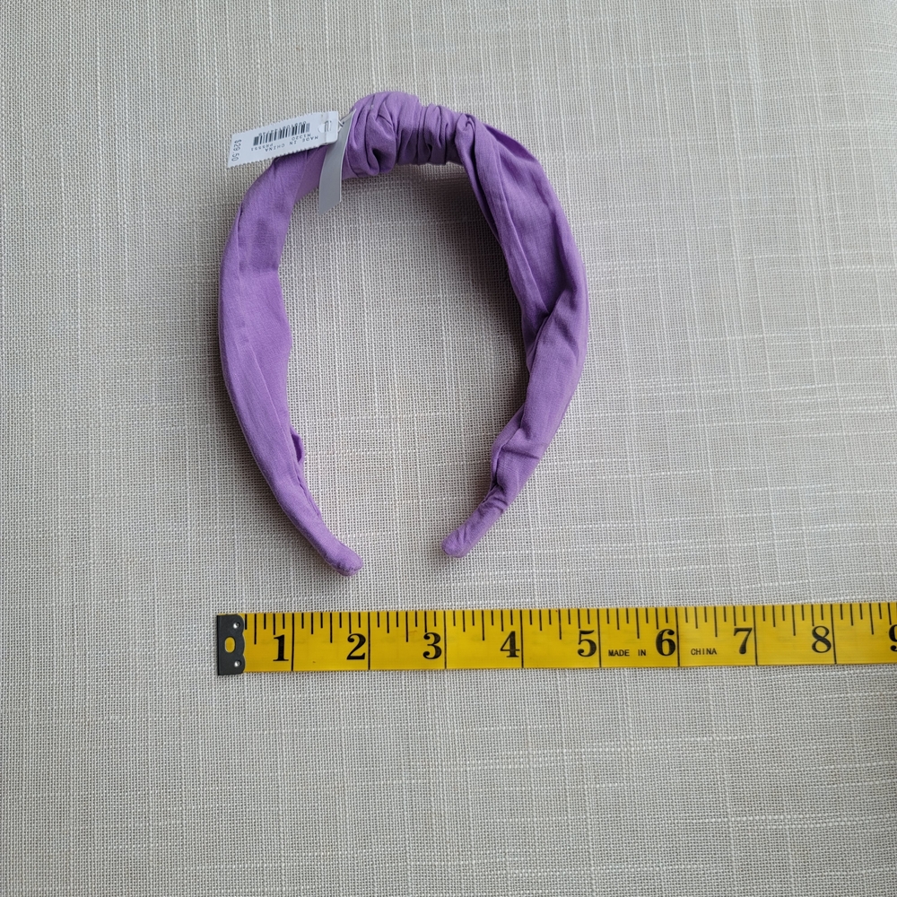 New! J Crew Purple Knotted Turban Cotton Headband NWT M1320 - Picture 5 of 5